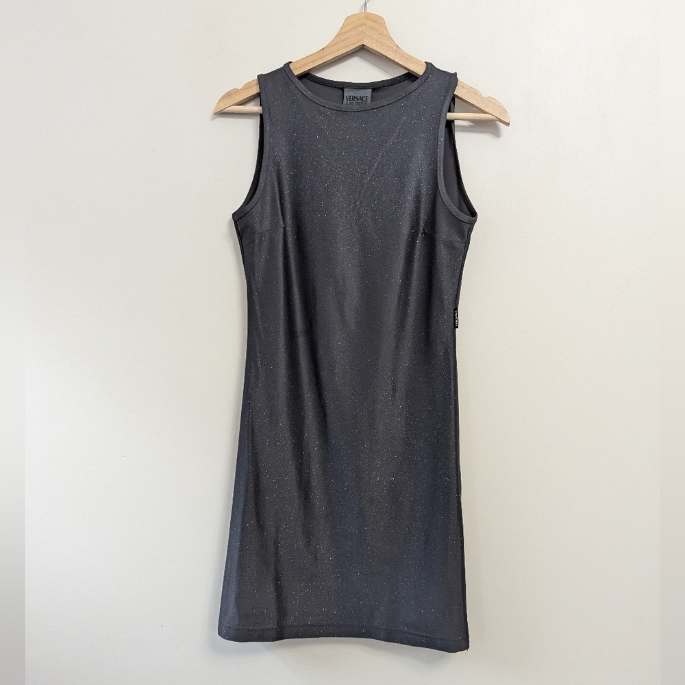 Vintage 90s Versace Jeans Glitter Mini Dress‎